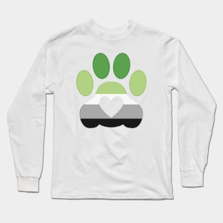 Pride Paw: Aromantic Pride Long Sleeve T-Shirt